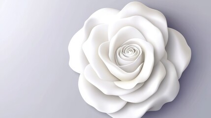 Stunning White Rose: A Delicate Floral Design for Home Decor