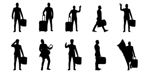 Fototapeta premium set of business people silhouettes
