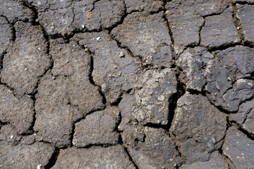 Wall texture soil dry crack pattern of drought lack of water of nature brown old broken background.