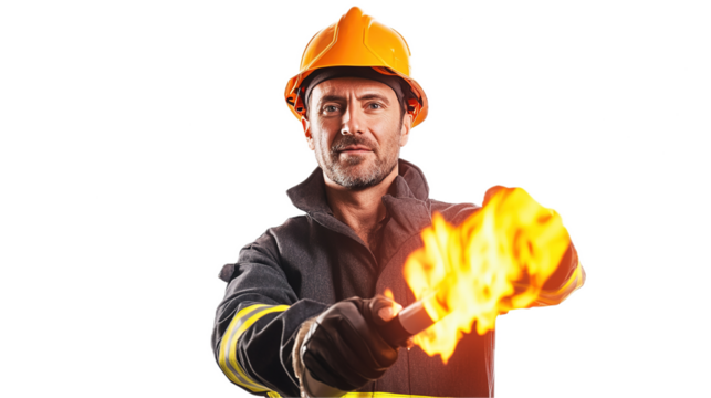 Fire safety expert demonstrates prevention techniques in controlled environment engaging educational session