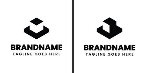 Hexagonal Box on Podium Logo, for businesses in logistics, technology, or packaging industries