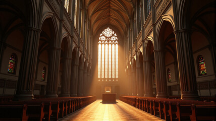 Fototapeta premium interior of the church of st john the baptist