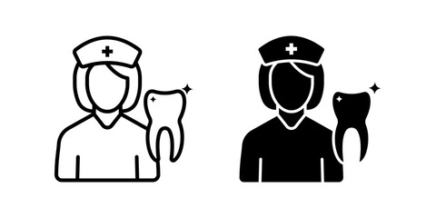 Dentist icon set. for mobile concept and web design on white background