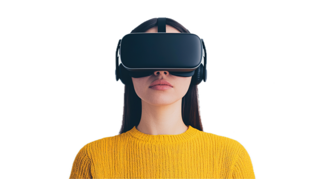 Virtual reality education experience online learning tech environment isolated viewpoint innovative concept