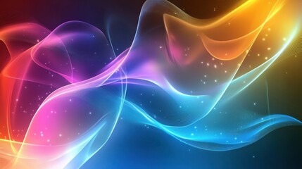 Obraz premium Abstract vibrant glowing swirling lines background