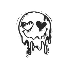 Urban art elements, graffiti vector icons set.