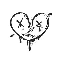 Urban art elements, graffiti vector icons set.