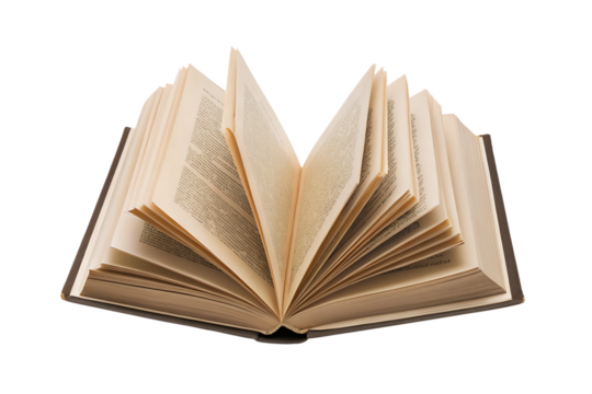 open book transparent background PNG. Generative AI.