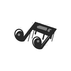 Urban art elements, graffiti vector icons set.