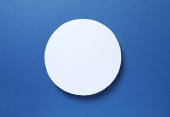 White paper card on color background