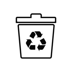 Recycle icon. Simple vector sign.