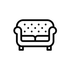 Sofa icon. Simple vector sign.