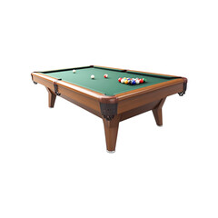 A Classic Pool Table Game Ready to Play Exciting Billiards Fun