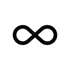 infinity icon. Simple vector sign.