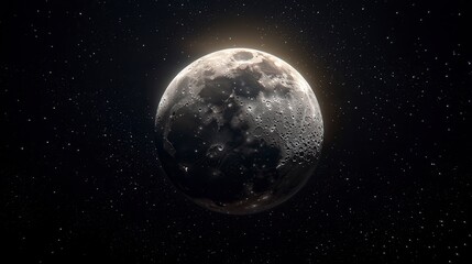 Moonlit Night Sky, Celestial Body
