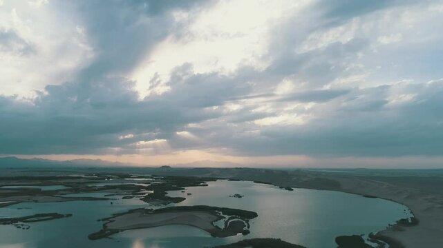 aerial view of the sea