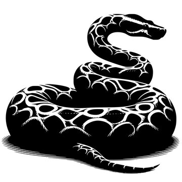 snake on a white background