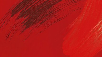 Abstract Red Brushstrokes Art Design