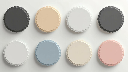 circle sticker set mockups