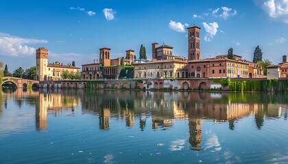 Obraz premium Panoramic view of Verona at sunset, Veneto, Italy