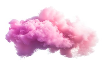 Fototapeta premium Pink cloud isolated on white or white background.