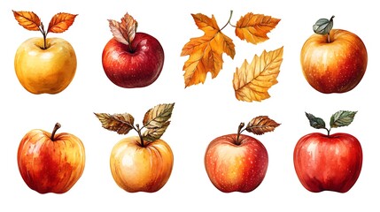 Apple fruit watercolor illustration painting high resolution hd image