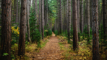 Naklejka premium autumn in the forest