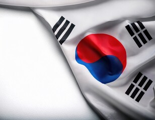 South Korean flag displayed prominently on a clean surface