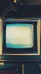 Vintage Television Glitch Art: A Nostalgic Digital Design