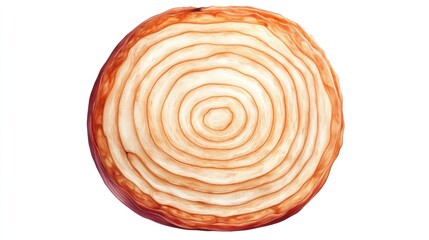 Fototapeta premium Sliced onion cross-section, studio shot