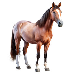 Obraz premium A horse isolated on transparent background, PNG file
