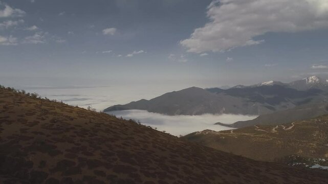 mountain landscape with clouds