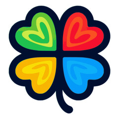 Clover leaf, engraving, ink, line art, vector illustratio