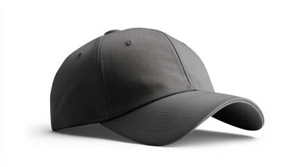 Fototapeta premium Gray baseball cap, studio shot, isolated background