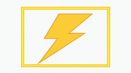 Lightning bolt on a white background