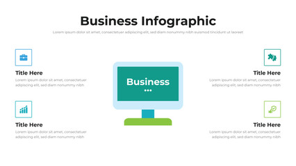 Fototapeta premium Business infographic presentation layout fully editable.