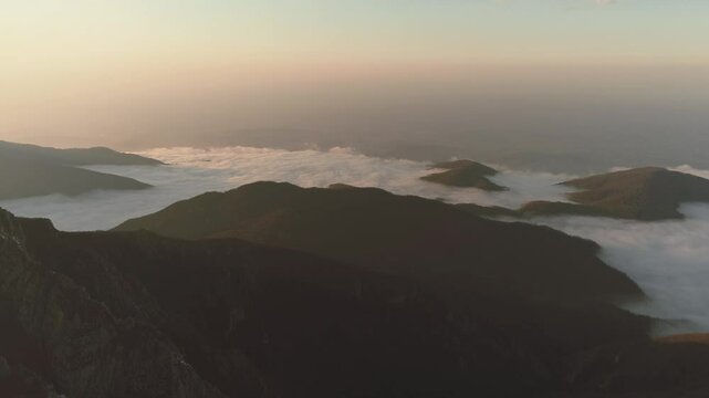 sunset over the mountains