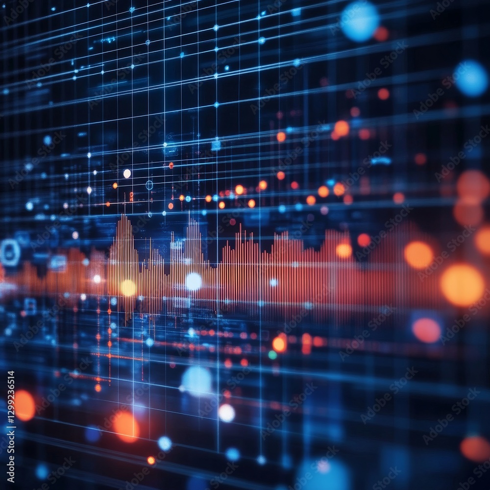 Poster Abstract Data Visualization: Glowing Grid with Dynamic Signals and Bokeh