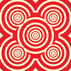 Circles pattern. Hoops seamless ornament. Dot motif. Circular figures backdrop. Rounds background. Rings wallpaper. Digital paper, textile print, circle shapes, abstract image. Vector illustration.