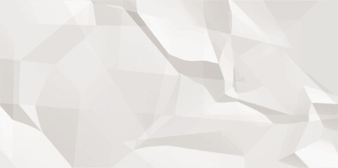 Abstract white crumpled paper texture background Realistic illustration of crushed empty blank paper page. Creased and wrinkled paper texture background