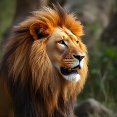 Fototapeta premium portrait of a male lion