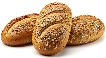 Multigrain Breads Studio Shot Closeup High Quality Bakery Product