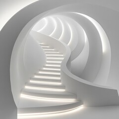 Fototapeta premium Modern Spiral Staircase Design: A Stunning Architectural Masterpiece