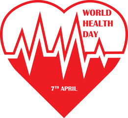 World Health day heart shape logo