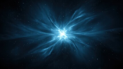 Fototapeta premium Stunning blue star, cosmic jewel shining in the depths of space blue