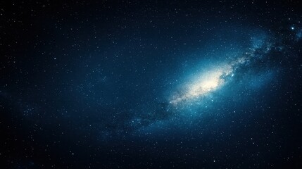 Fototapeta premium Magnificent blue galaxy, stunning display of cosmic nebulae and star clusters in the vast universe