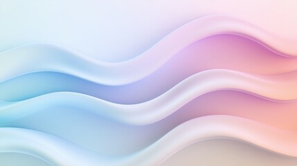 Fototapeta premium Soft waves of pastel colors create a serene and calming atmosphere in this abstract composition