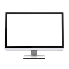 Desktop Computer with CRT Monitor, Frame, white background, PNG cutout.