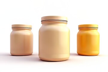 Blank Plastic Food Containers Mockup - Two Tones