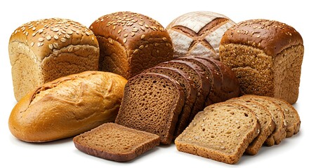 Assortment of Breads Different Types and Slices High Quality Food Studio Shot